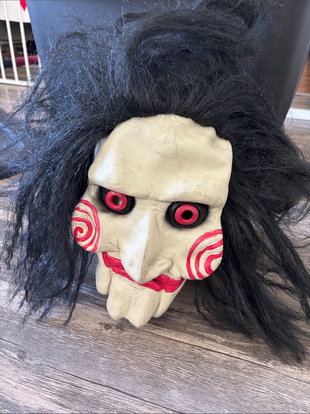 Kids Evil Puppet Mask Halloween Costume - White, Black & Red